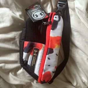 Under Armour Black and Red Belt Bag with Adjustable Straps